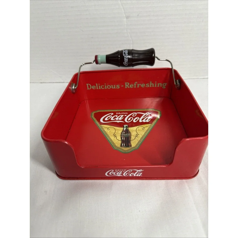 Coca-Cola Collectable Napkin Holder with Spin Bottle; unique design-6.5X6.5